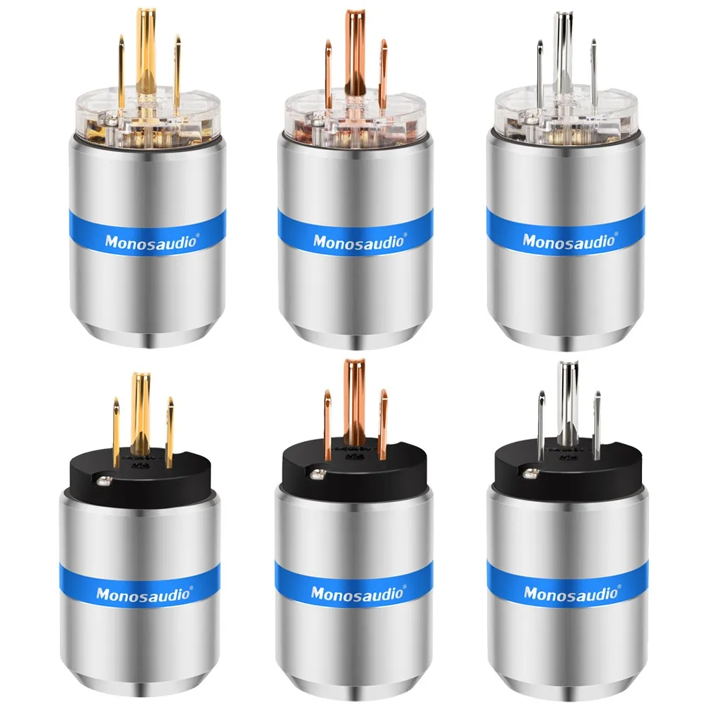 Monosaudio M106 Pure Copper US Mains AC Electric Power Plug Power Cable Cord Gold rhodium plating Connector HIFI DIY AC125V 15A
Monosaudio M106 Pure Copper US Mains AC Electric Power Plug Power Cable Cord Gold rhodium plating Connector HIFI DIY AC125V 15A