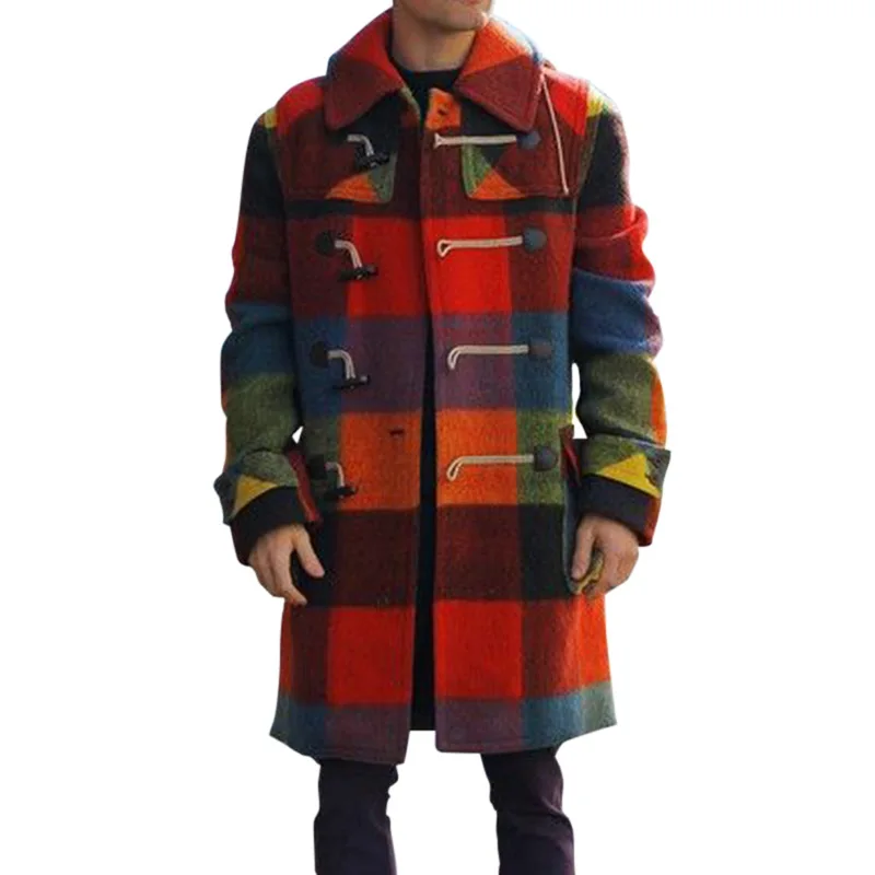 Men's Woolen Coats Windbreaker Designer Button Plaid Jacket 2020 Male Fashion Brand Outwear Long Sleeves Luxury Mid-Length Coat
Men's Woolen Coats Windbreaker Designer Button Plaid Jacket 2020 Male Fashion Brand Outwear Long Sleeves Luxury Mid-Length Coat