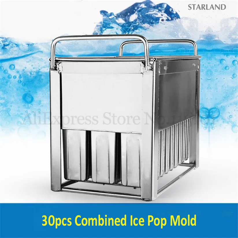30 Cells Popsicle Mould Stainless Steel DIY Commercial Ice Pop Molds 3*10 Per Batch Ice Cream Block Tools 6 Options
30 Cells Popsicle Mould Stainless Steel DIY Commercial Ice Pop Molds 3*10 Per Batch Ice Cream Block Tools 6 Options