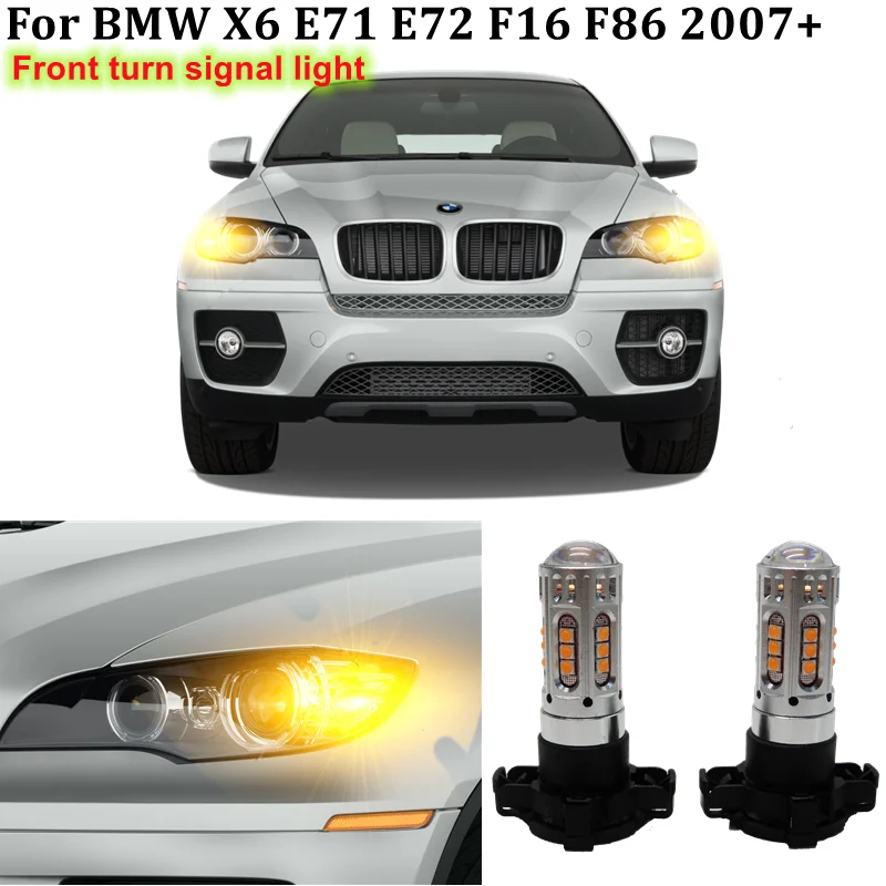 2x Amber Error Free LED Bulbs For BMW X6 E71 E72 F16 F86 accessories 2007-2018 Front Turn Signal Lights indicator light bulb
2x Amber Error Free LED Bulbs For BMW X6 E71 E72 F16 F86 accessories 2007-2018 Front Turn Signal Lights indicator light bulb