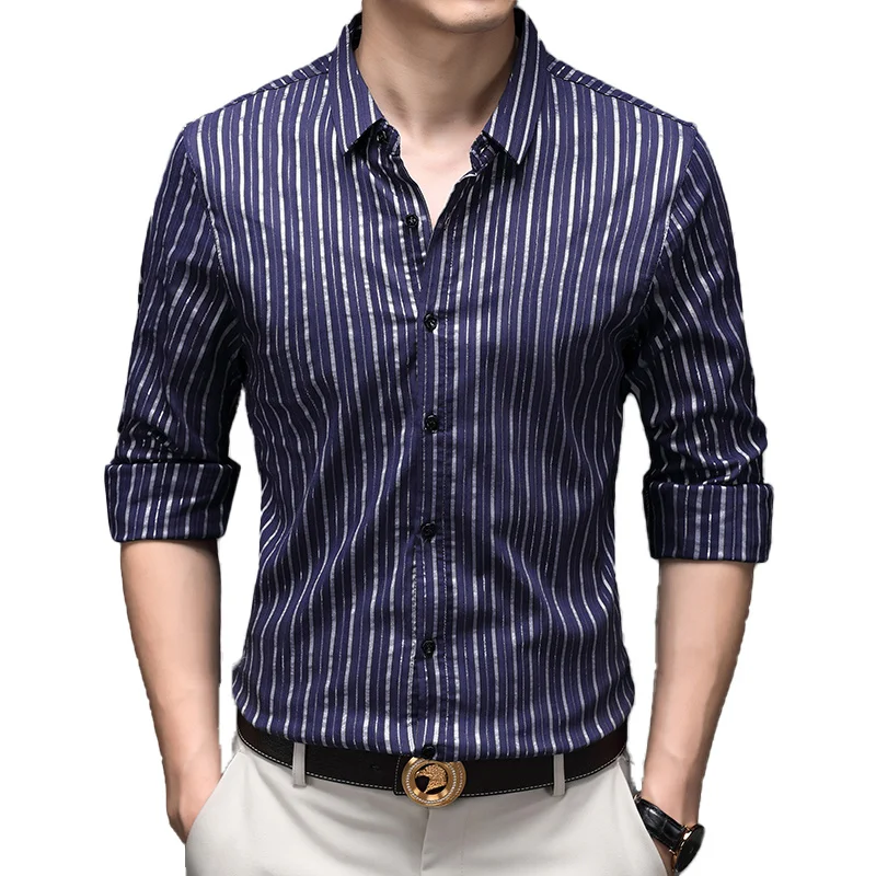 Silk Mens and satin Business Casual Shirt Men Long Sleeve Stripe Shirts Fashio Print Soft Comfortable Slim Fit Style
Silk Mens and satin Business Casual Shirt Men Long Sleeve Stripe Shirts Fashio Print Soft Comfortable Slim Fit Style