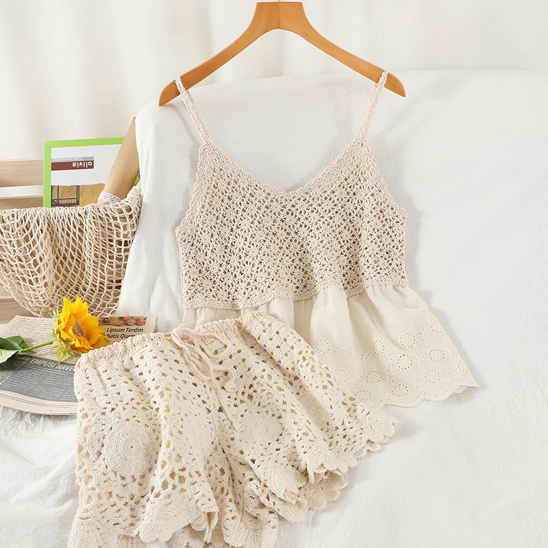 cute shorts sets women summer hook hollowout sets girls summer sleeveless sets
cute shorts sets women summer hook hollowout sets girls summer sleeveless sets