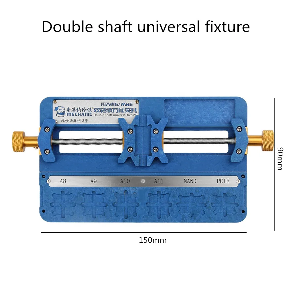 MECHANIC Double Shaft Universal Motherboard Fixture IC Chip Motherboard Jig Board Maintenance Repair Platform for Mobile Phones
MECHANIC Double Shaft Universal Motherboard Fixture IC Chip Motherboard Jig Board Maintenance Repair Platform for Mobile Phones
