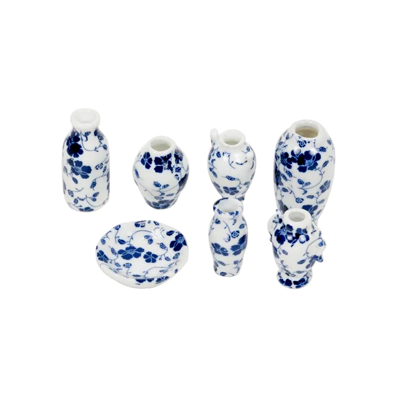 1/12 Dollhouse Miniature Decoration Porcelain Vase Blue Vine For Doll House Accessoies #OV008
1/12 Dollhouse Miniature Decoration Porcelain Vase Blue Vine For Doll House Accessoies #OV008