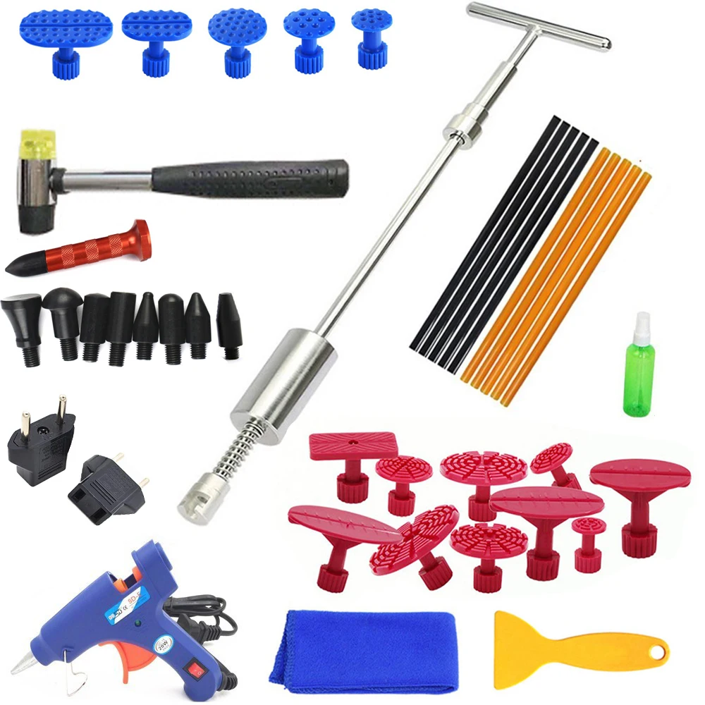 Dent Removal Reverse Hammer Paintless Dent Repair Set Dent Removal Puller Kit Slide Hammer Glue Suction Cup for Car Remove Hail
Dent Removal Reverse Hammer Paintless Dent Repair Set Dent Removal Puller Kit Slide Hammer Glue Suction Cup for Car Remove Hail