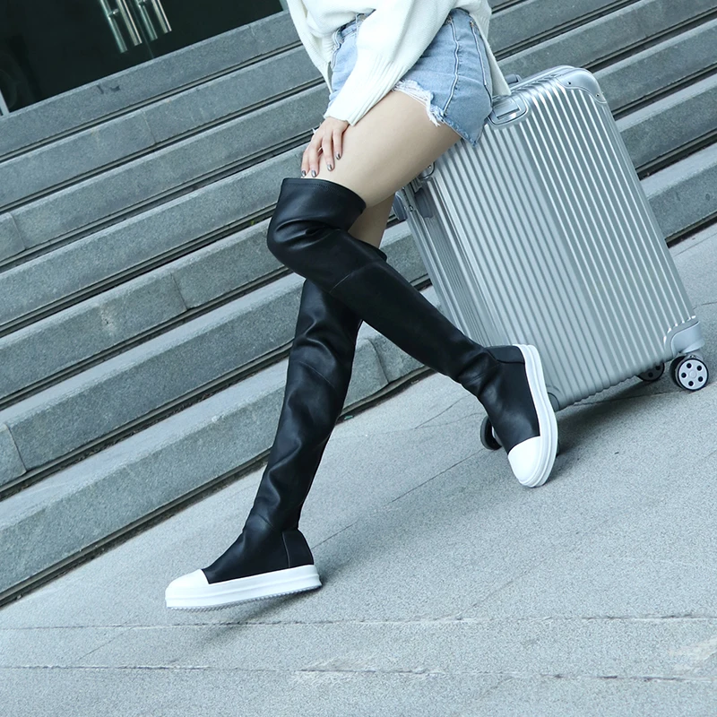 Women's Over-the-knee Boots 2022 New Spring Sweet Girls Shoes Women Boots Leather Elastic Flat Casual Leisure Student Shoes
Women's Over-the-knee Boots 2022 New Spring Sweet Girls Shoes Women Boots Leather Elastic Flat Casual Leisure Student Shoes