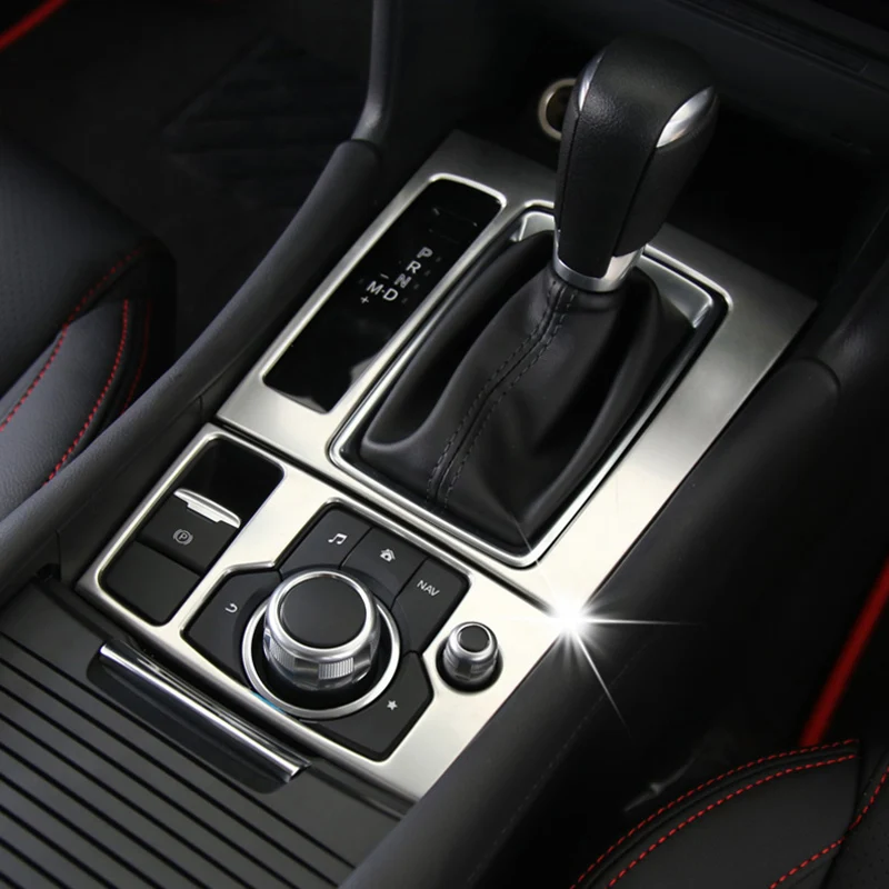Interior Mouldings Accessories Stainless Steel Gear Shift Brake Panel Cover Trim Fit for Mazda 3 Axela 2017 2018
Interior Mouldings Accessories Stainless Steel Gear Shift Brake Panel Cover Trim Fit for Mazda 3 Axela 2017 2018