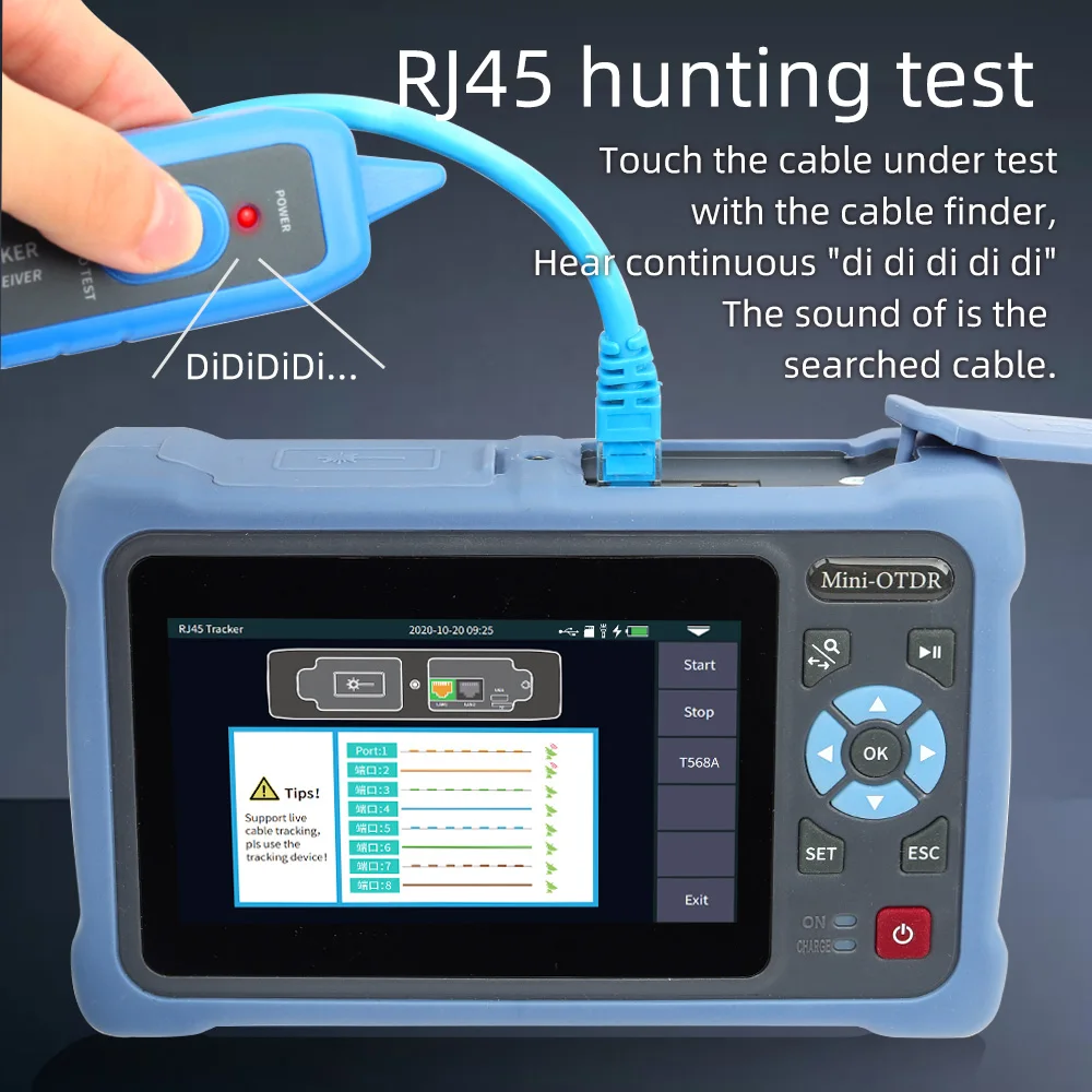 MINI OTDR1310/1550nm FC/UPC Touch Screen VFL OLS OPM Event Map Ethernet Cable Tester Network
MINI OTDR1310/1550nm FC/UPC Touch Screen VFL OLS OPM Event Map Ethernet Cable Tester Network