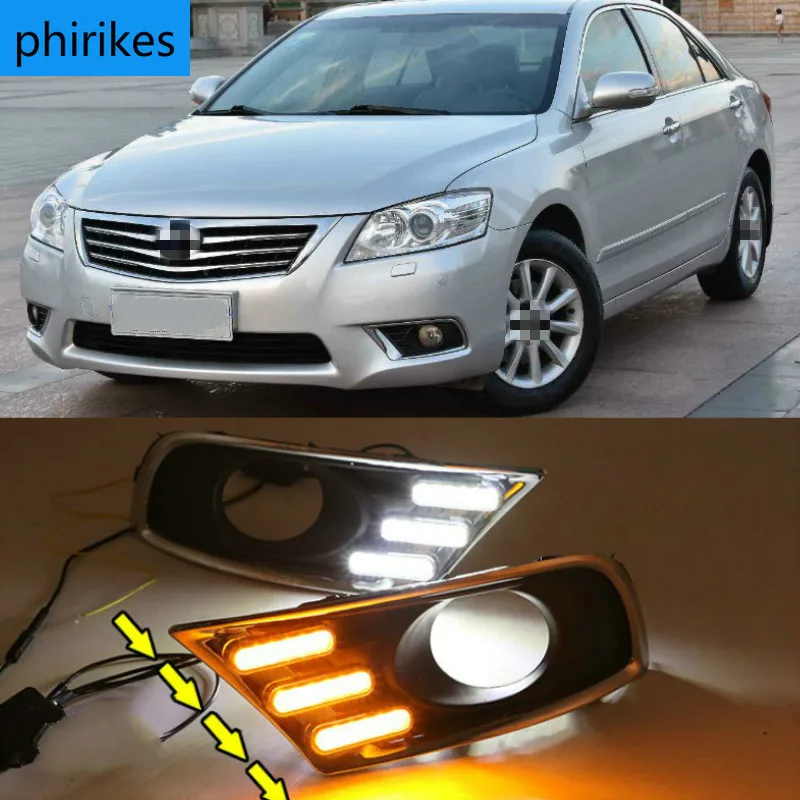 2Pcs DRL For Toyota Camry 2009 2010 2011 Daytime Running Lights fog lamp cover Daylight Turn yellow
2Pcs DRL For Toyota Camry 2009 2010 2011 Daytime Running Lights fog lamp cover Daylight Turn yellow