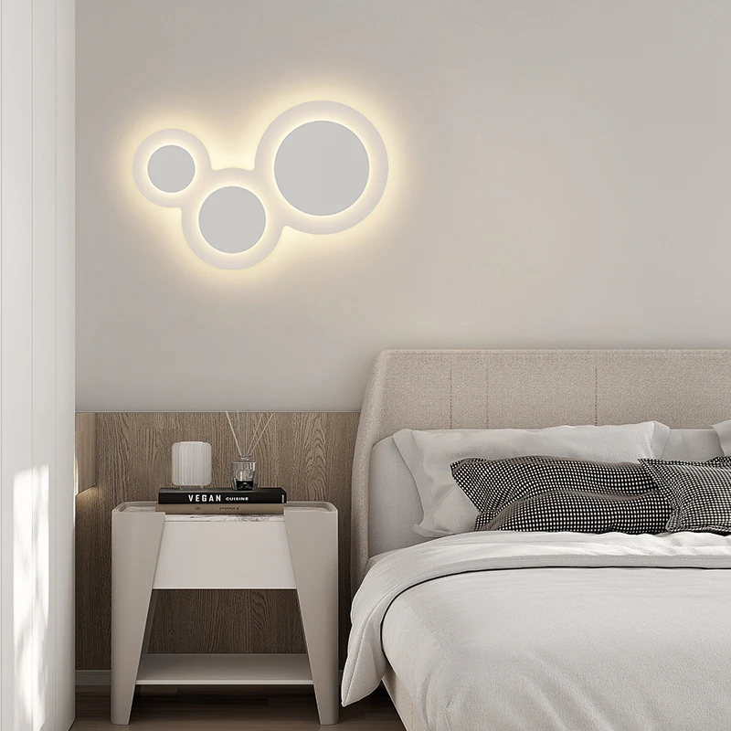 FKL Modern Round White Wall Lamp For Bedroom Bedside Lamp Creative LED Background Wall Lamp Nordic Aisle Wall Lamp
FKL Modern Round White Wall Lamp For Bedroom Bedside Lamp Creative LED Background Wall Lamp Nordic Aisle Wall Lamp