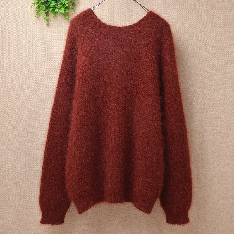 heavy thick female women clothing hairy angora rabbit hair knitted long sleeves loose pullover mink cashmere jumper sweater pull
heavy thick female women clothing hairy angora rabbit hair knitted long sleeves loose pullover mink cashmere jumper sweater pull