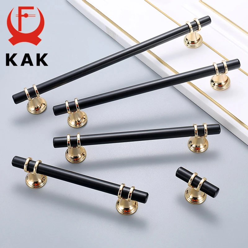 KAK Zinc Alloy Black Gold Door Handles Pulls Furniture Handle Fashion Kitchen Cabinet Handles Solid Drawer Knobs Door Hardware
KAK Zinc Alloy Black Gold Door Handles Pulls Furniture Handle Fashion Kitchen Cabinet Handles Solid Drawer Knobs Door Hardware