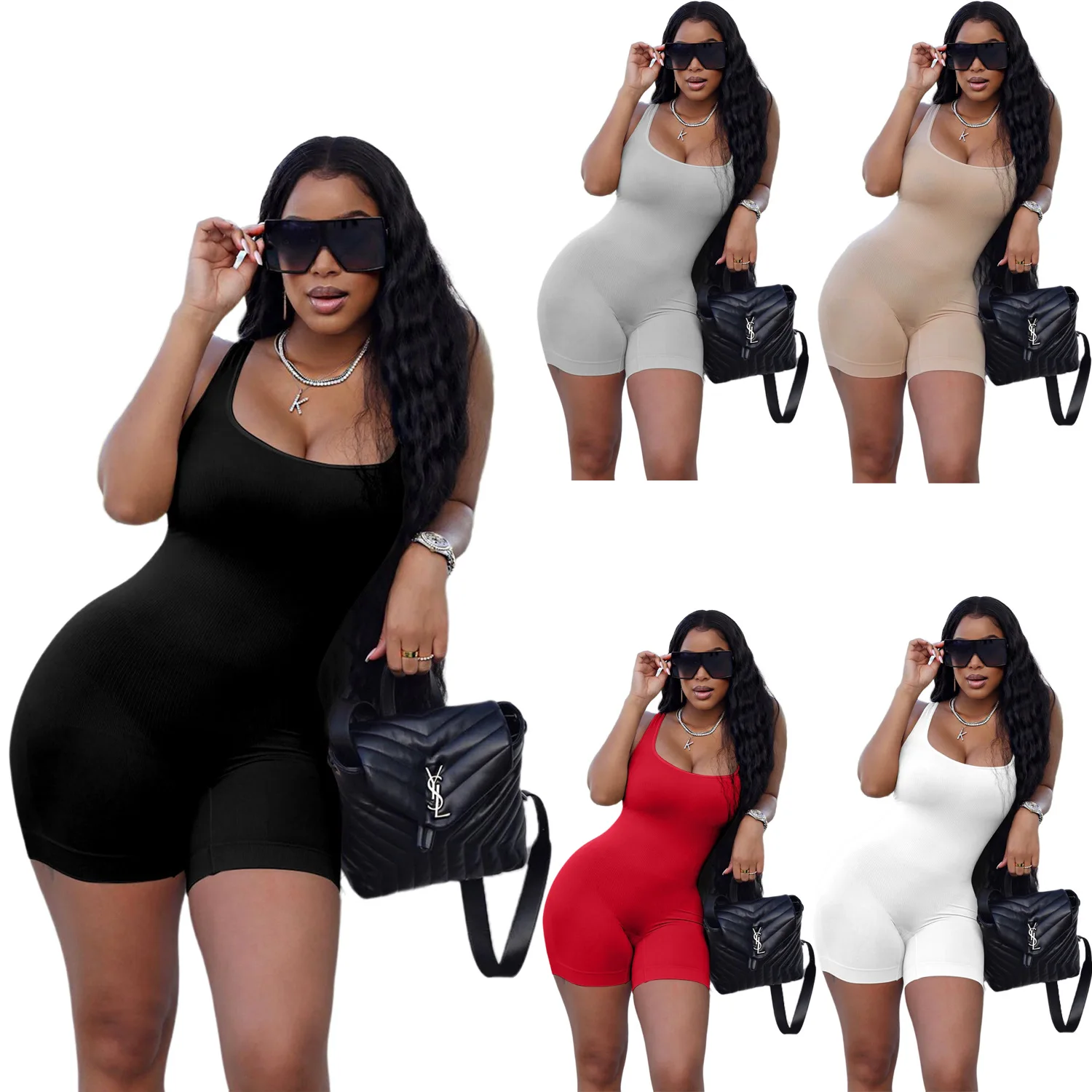 Women Sexy Shorts Romper Jumpsuit One Piece Sleeveless Bodycon Bodysuit Pajama Fitness Workout Yoga Gym Club Clothes
Women Sexy Shorts Romper Jumpsuit One Piece Sleeveless Bodycon Bodysuit Pajama Fitness Workout Yoga Gym Club Clothes