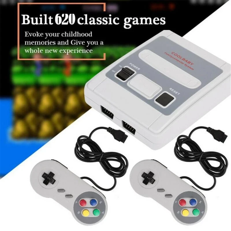 Retro TV Game Console with 620 Classic Games 8bit For Nintendo Console AV Output Video Mini Handheld Video Console Dual Gamepad
Retro TV Game Console with 620 Classic Games 8bit For Nintendo Console AV Output Video Mini Handheld Video Console Dual Gamepad