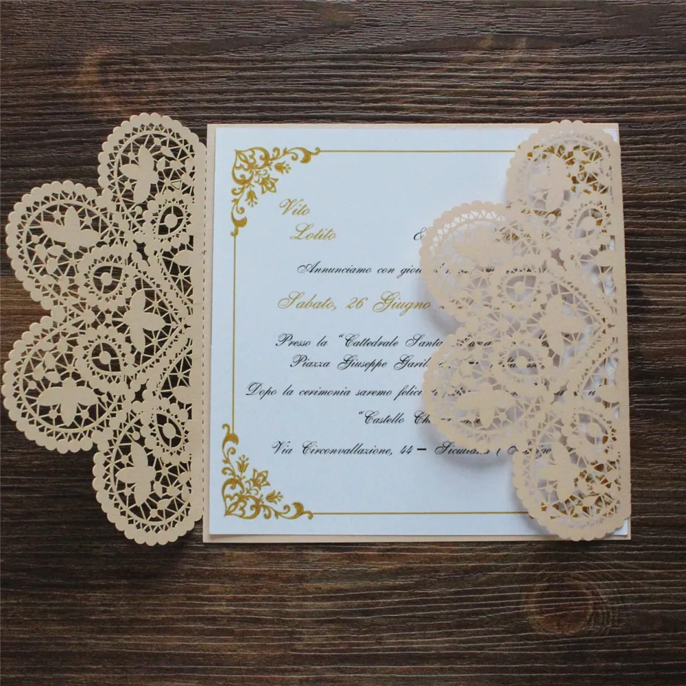 Floral laser cut Invitation Card Wedding Party Decoration Customized Text Printing Multi Colors 50 Pieces
Floral laser cut Invitation Card Wedding Party Decoration Customized Text Printing Multi Colors 50 Pieces