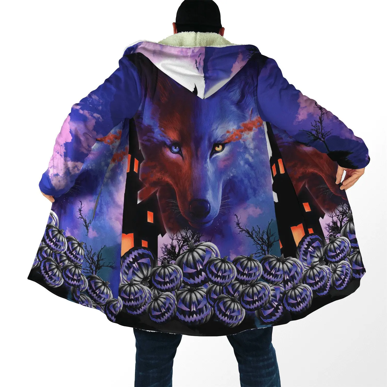 2021 Winter Fashion Mens Cloak Halloween Wolf pumpkin 3D Printing Fleece Hooded cloak Unisex Casual Thick Warm Cape coat PJ-03
2021 Winter Fashion Mens Cloak Halloween Wolf pumpkin 3D Printing Fleece Hooded cloak Unisex Casual Thick Warm Cape coat PJ-03