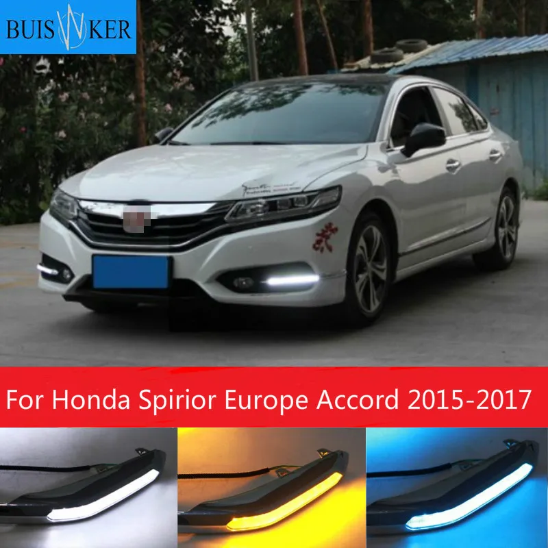 2pcs For Honda Spirior Europe Accord 2015-2017 Front LED DRL Daytime Running Driving Light Fog Lamp With Yellow turn light
2pcs For Honda Spirior Europe Accord 2015-2017 Front LED DRL Daytime Running Driving Light Fog Lamp With Yellow turn light