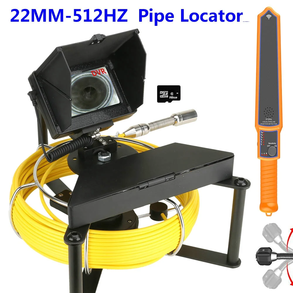 MAOTEWANG Sewer Pipe Inspection 22mm Camera with 16GB DVR 512HZ Pipe Locator Sewer Drain Industrial Endoscope 4.3inch HD
MAOTEWANG Sewer Pipe Inspection 22mm Camera with 16GB DVR 512HZ Pipe Locator Sewer Drain Industrial Endoscope 4.3inch HD