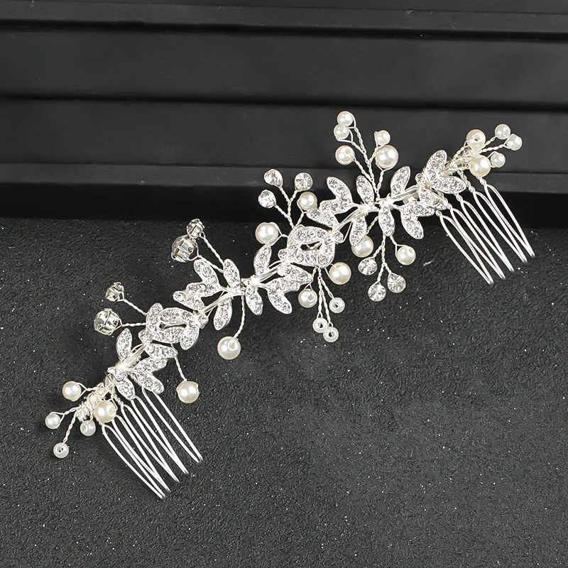 Floralbride Handmade Crystal Rhinestones Pearls Alloy Bridal Hair accessories Hair Comb Chain Wedding Headband Women Jewelry
Floralbride Handmade Crystal Rhinestones Pearls Alloy Bridal Hair accessories Hair Comb Chain Wedding Headband Women Jewelry