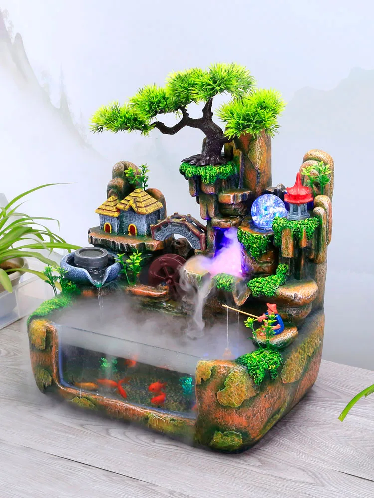 TT Creative Gift Fengshui Wheel Artificial Mountain and Fountain Fish Tank Office Decoration
TT Creative Gift Fengshui Wheel Artificial Mountain and Fountain Fish Tank Office Decoration
