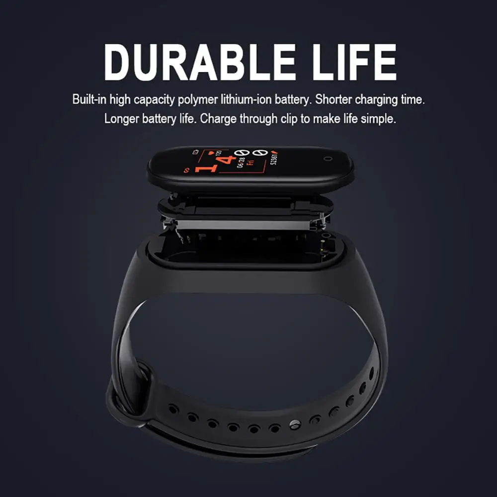 M4 Smart Band Fitness Trcker Sport Bracelet Pedometer Heart Rate Blood Pressure Bluetooth Health Wirstband Waterproof Smartband
M4 Smart Band Fitness Trcker Sport Bracelet Pedometer Heart Rate Blood Pressure Bluetooth Health Wirstband Waterproof Smartband