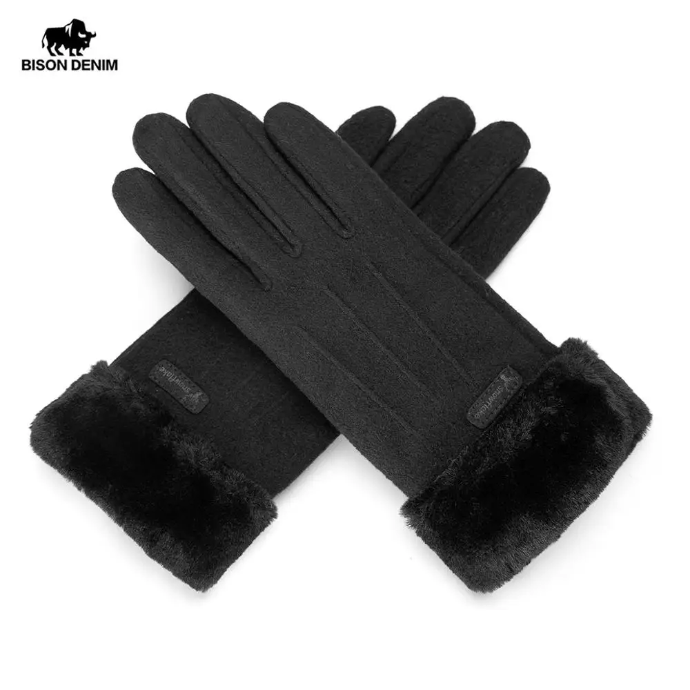 BISON DENIM Genuine Wool Winter Warm Women Gloves Touch Screen Thicken Windproof Fashion Gloves for Women High Quality S045
BISON DENIM Genuine Wool Winter Warm Women Gloves Touch Screen Thicken Windproof Fashion Gloves for Women High Quality S045