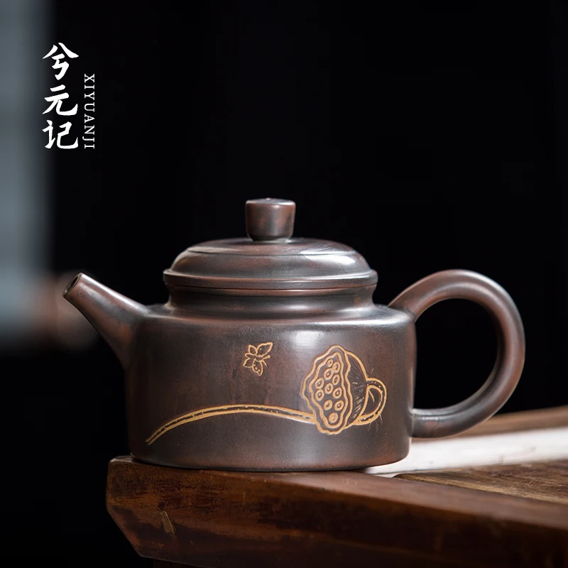|Teapot handmade relief lotus root purple sand pottery single pot ceramic ball hole filter bubble teapot
|Teapot handmade relief lotus root purple sand pottery single pot ceramic ball hole filter bubble teapot