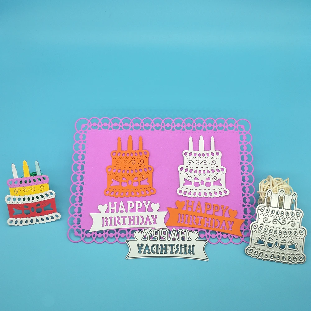 Happy birthday, birthday cake, cake metal cutting mold, scrapbook, paper gift card, DIY decoration molding template
Happy birthday, birthday cake, cake metal cutting mold, scrapbook, paper gift card, DIY decoration molding template