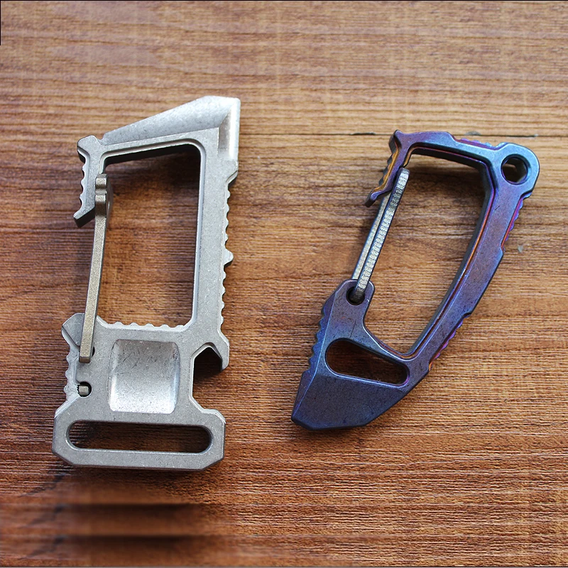 EDC Titanium Alloy Keychain Key Ring Fast Hang Buckle Crowbar Wrench Opener Pocket Defense Multi Combination Tool
EDC Titanium Alloy Keychain Key Ring Fast Hang Buckle Crowbar Wrench Opener Pocket Defense Multi Combination Tool