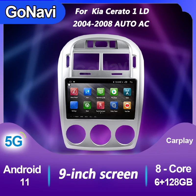 Автомобильный мультимедийный плеер GoNavi для Kia Cerato 1 LD MT AC Android 11, радио, DVD, GPS-навигация, Bluetooth 2004-2008
Автомобильный мультимедийный плеер GoNavi для Kia Cerato 1 LD MT AC Android 11, радио, DVD, GPS-навигация, Bluetooth 2004-2008