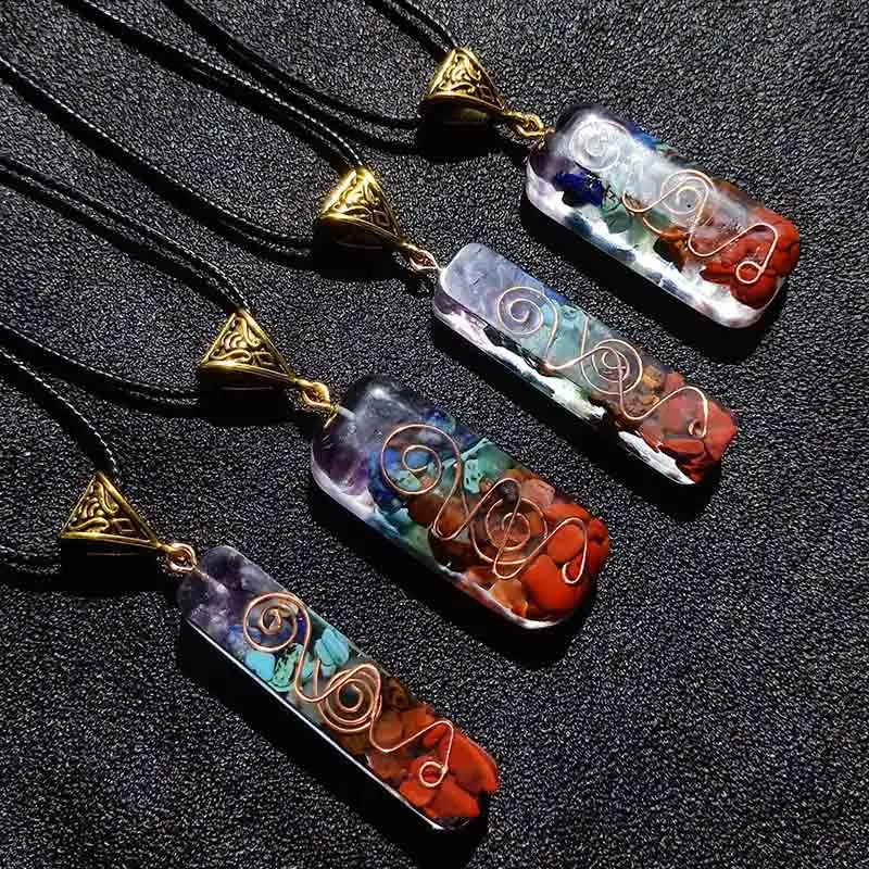 Ожерелье с подвеской Orgone Energy, лечебный красочный маятник с чакрами в стиле ретро
Ожерелье с подвеской Orgone Energy, лечебный красочный маятник с чакрами в стиле ретро