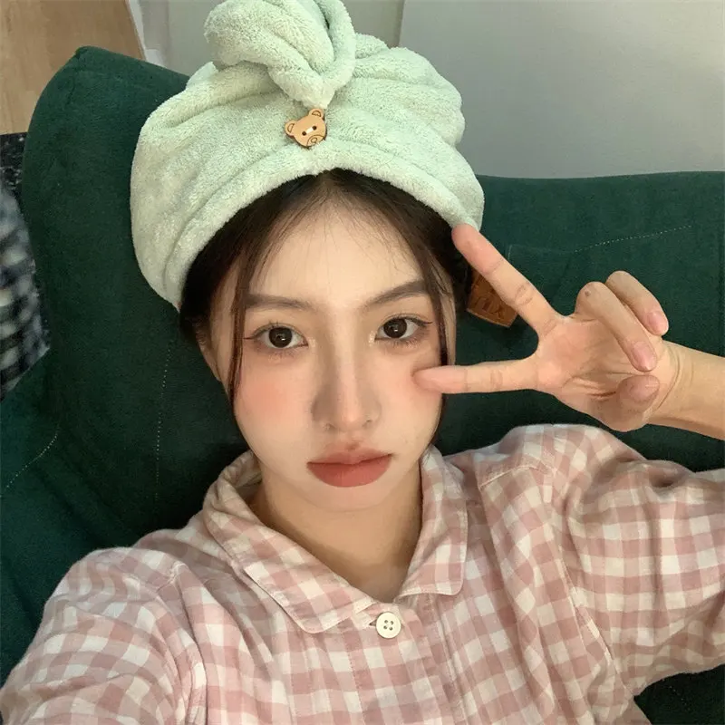 The New 2021 Towel Cute Bear Bath Cap Dry Hair Magic Weapon Water Suction Speed Dry Female Coral Velvet Does Toallas De Baño
The New 2021 Towel Cute Bear Bath Cap Dry Hair Magic Weapon Water Suction Speed Dry Female Coral Velvet Does Toallas De Baño