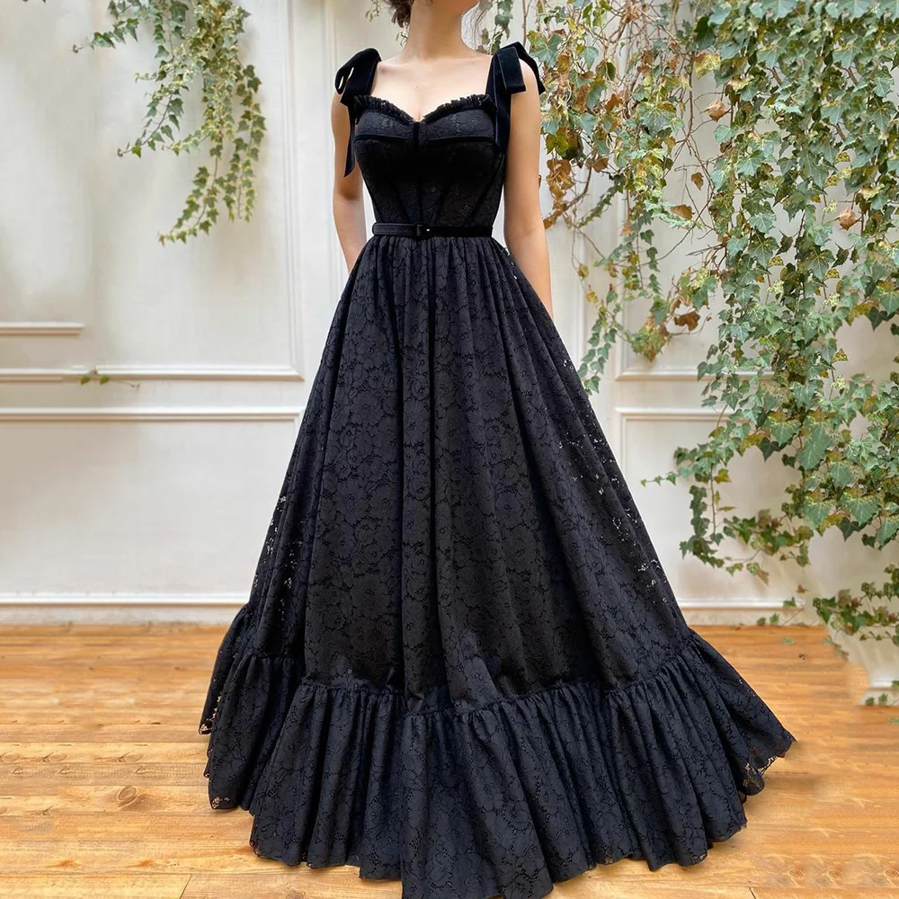 Funyue Delicate Black Sweetheart Prom Dress 2024 Charming Spaghetti Strap A-Line Lace Long Evening Party Gowns Vestido De Noche
Funyue Delicate Black Sweetheart Prom Dress 2024 Charming Spaghetti Strap A-Line Lace Long Evening Party Gowns Vestido De Noche