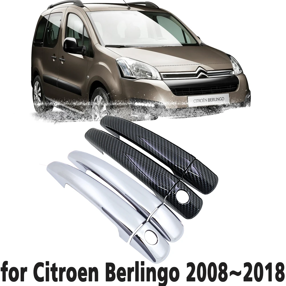 Black Carbon Fiber handle Or Chrome Side Door Cover Trim Set for Citroen Berlingo 2008~2018 Car Accessories 2009 2010 2011 2012
Black Carbon Fiber handle Or Chrome Side Door Cover Trim Set for Citroen Berlingo 2008~2018 Car Accessories 2009 2010 2011 2012