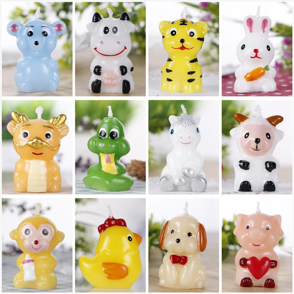 Chinese Zodiac Candle Decoration Happy Birthday Cake Topper Horse Sheep Dog Tiger Rabbit Bear Animal Baking Supplies Kids Gifts
Chinese Zodiac Candle Decoration Happy Birthday Cake Topper Horse Sheep Dog Tiger Rabbit Bear Animal Baking Supplies Kids Gifts