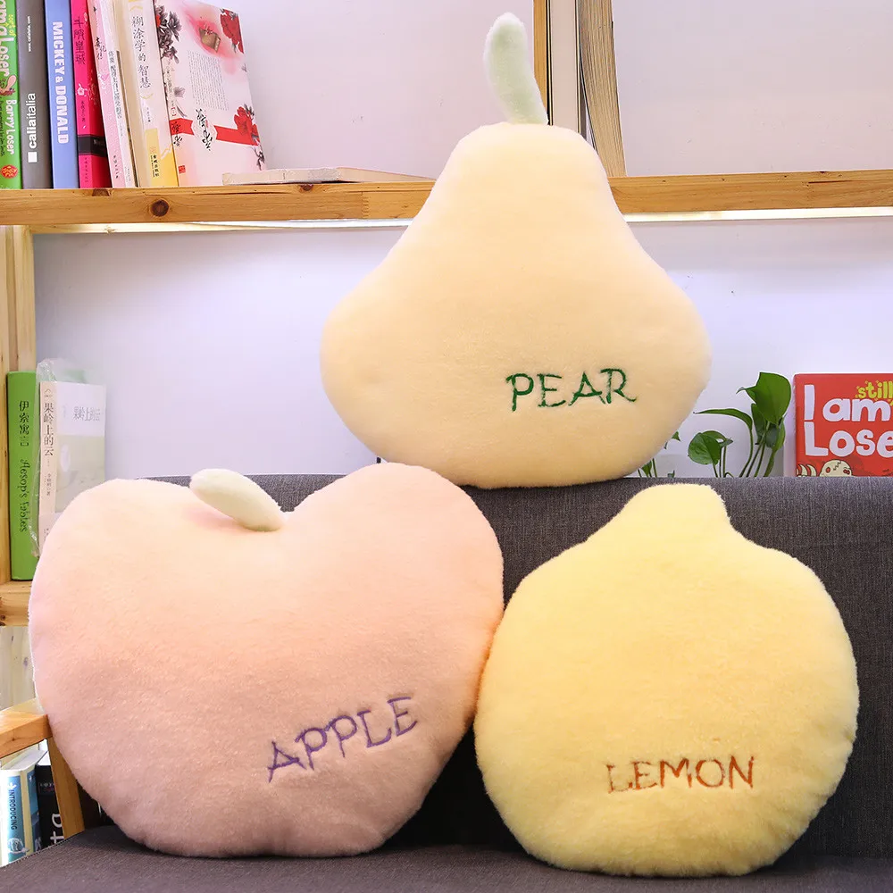 Nordic Style New 40cm*45cm Creative Simulation Fruit Plush Toy Stuffed Lemon Apple Pear Shape Cushion Soft Sofa Pillow Girl Gift
Nordic Style New 40cm*45cm Creative Simulation Fruit Plush Toy Stuffed Lemon Apple Pear Shape Cushion Soft Sofa Pillow Girl Gift