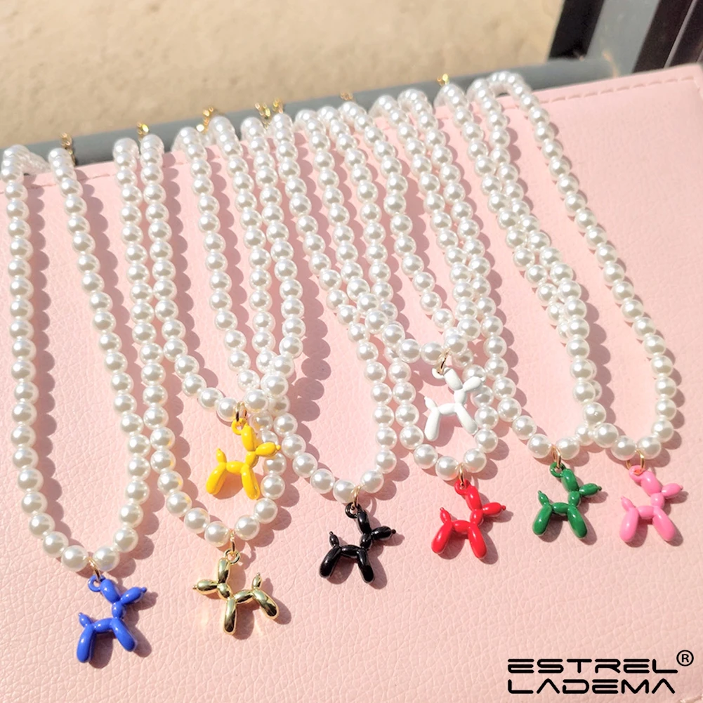 Y2k Rainbow Color Balloon Puppy Dog Pendant Beaded Necklace For Women Alloy Poodle Balloon Dog Pearl Beads Necklaces Jewelry New
Y2k Rainbow Color Balloon Puppy Dog Pendant Beaded Necklace For Women Alloy Poodle Balloon Dog Pearl Beads Necklaces Jewelry New
