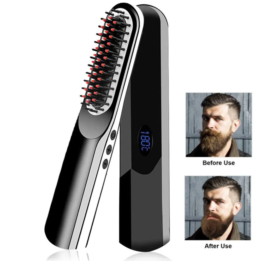 Wireless Beard Straightener For Men Quick Hair Styler Comb LCD Straight Iron Travel Portable USB Hair Straightening Brush
Wireless Beard Straightener For Men Quick Hair Styler Comb LCD Straight Iron Travel Portable USB Hair Straightening Brush