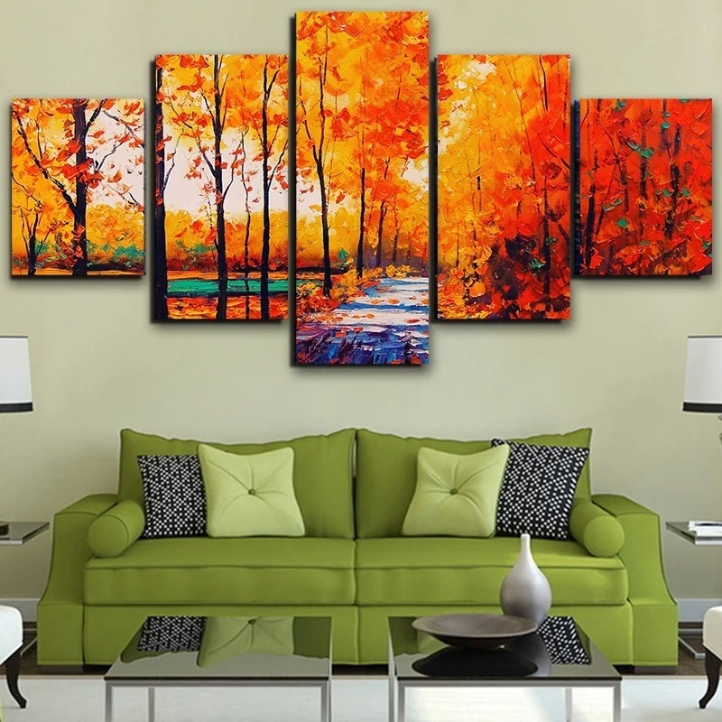 Unframed Modern Autumn Scenery Oil Painting Abstract Art Wall Pictures Prints HD Canvas Home Living Room Decoration 5 Pcs
Unframed Modern Autumn Scenery Oil Painting Abstract Art Wall Pictures Prints HD Canvas Home Living Room Decoration 5 Pcs