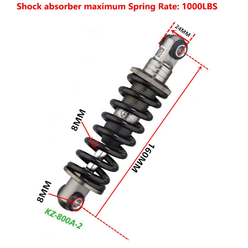 Bicycle 160MM spring shock absorber folding bike mountain bike spring shock absorber spring Bicycle frame accessories
Bicycle 160MM spring shock absorber folding bike mountain bike spring shock absorber spring Bicycle frame accessories