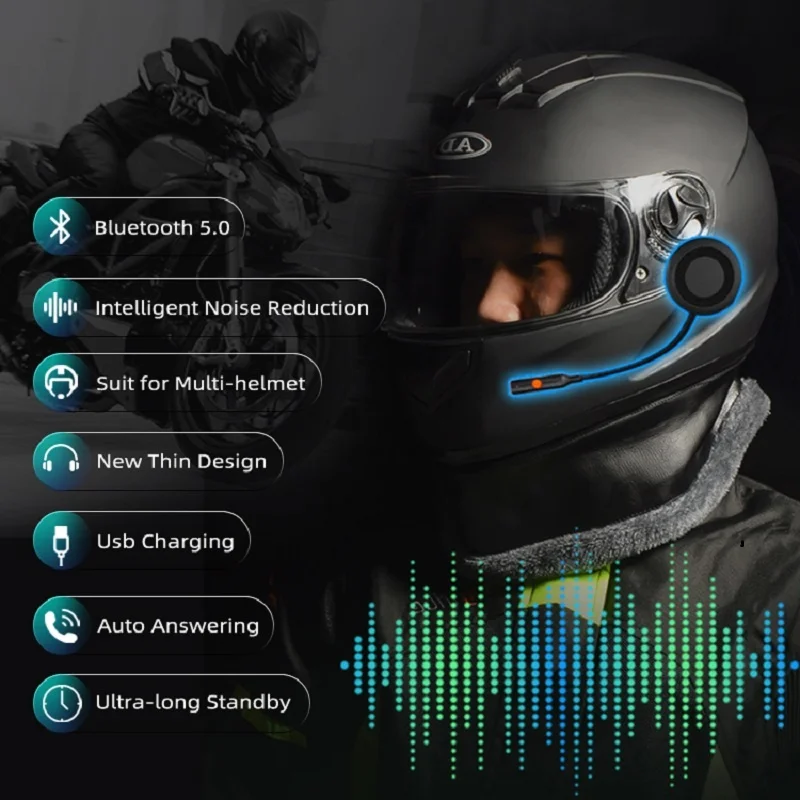 Bluetooth-гарнитура для мотоциклетного шлема 5,0, беспроводной комплект для телефонных звонков, стерео гарнитура с защитой от помех, музыкальный плеер
Bluetooth-гарнитура для мотоциклетного шлема 5,0, беспроводной комплект для телефонных звонков, стерео гарнитура с защитой от помех, музыкальный плеер