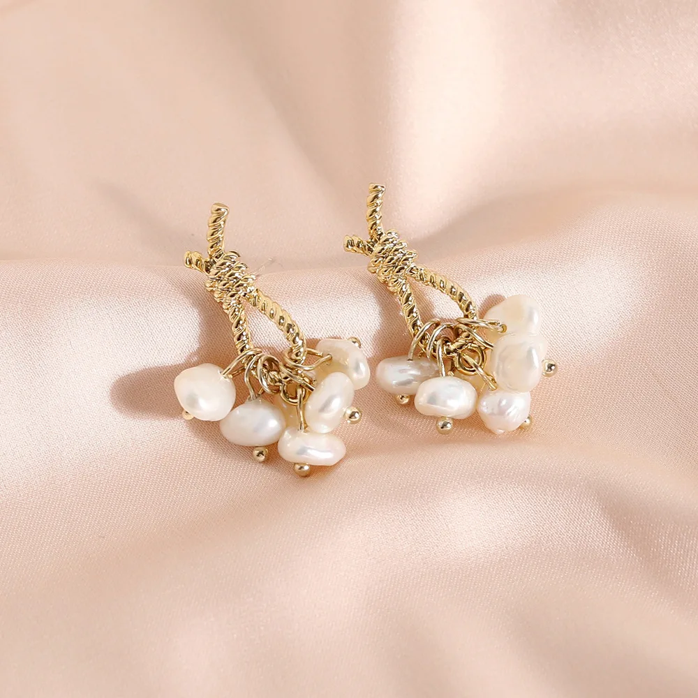 S925 Silver Ear Needle Stud Earrings Natural Irregular Pearl With BrassT-PIN9 Labour14K Gold Korea Jewelry for Women HYACINTH
S925 Silver Ear Needle Stud Earrings Natural Irregular Pearl With BrassT-PIN9 Labour14K Gold Korea Jewelry for Women HYACINTH
