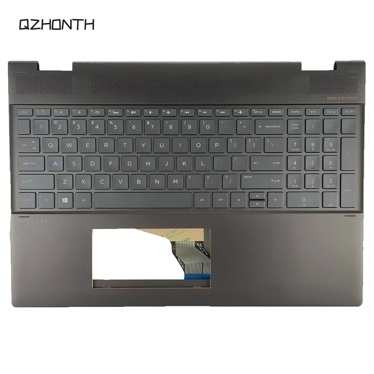 Используется для HP Spectre X360 15-CH, Верхняя фотография с подсветкой клавиатуры (коричневого цвета) 15,6"