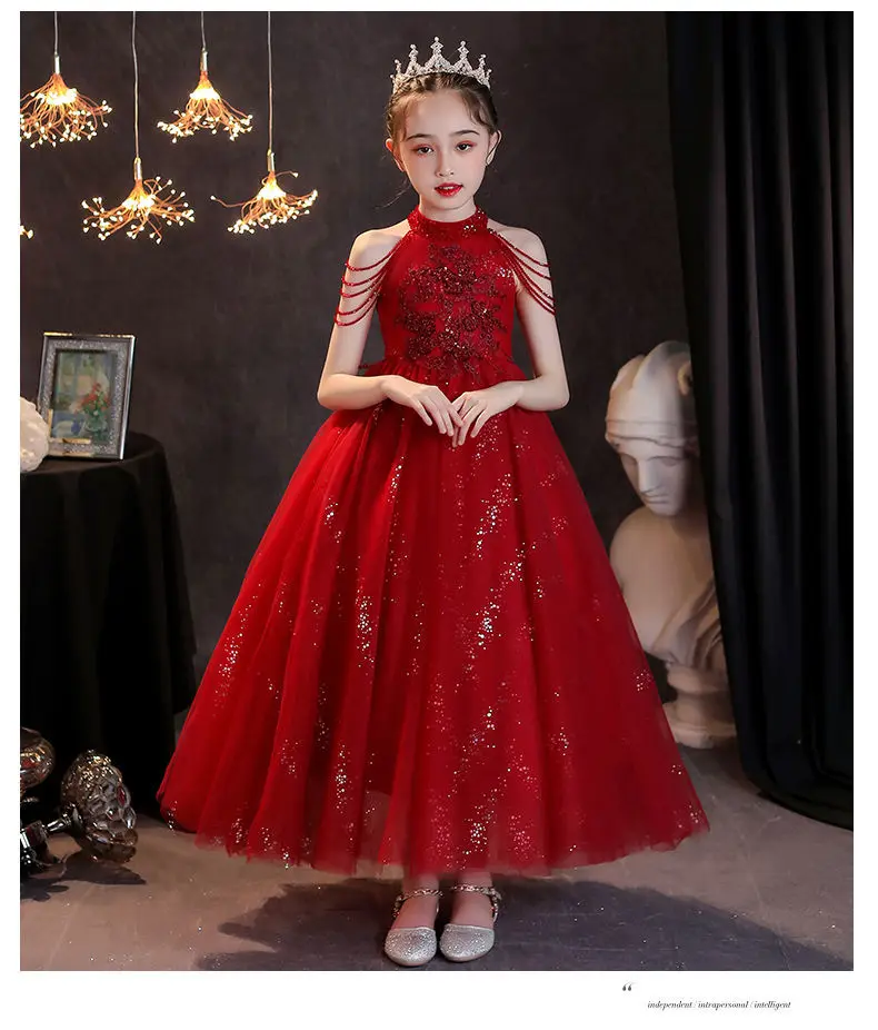 Red Luxury Sequins Kids Dresses For Party Wedding Dress Beaded embroidery Children Pageant Gown Teens Girl's Evening prom dress
Red Luxury Sequins Kids Dresses For Party Wedding Dress Beaded embroidery Children Pageant Gown Teens Girl's Evening prom dress