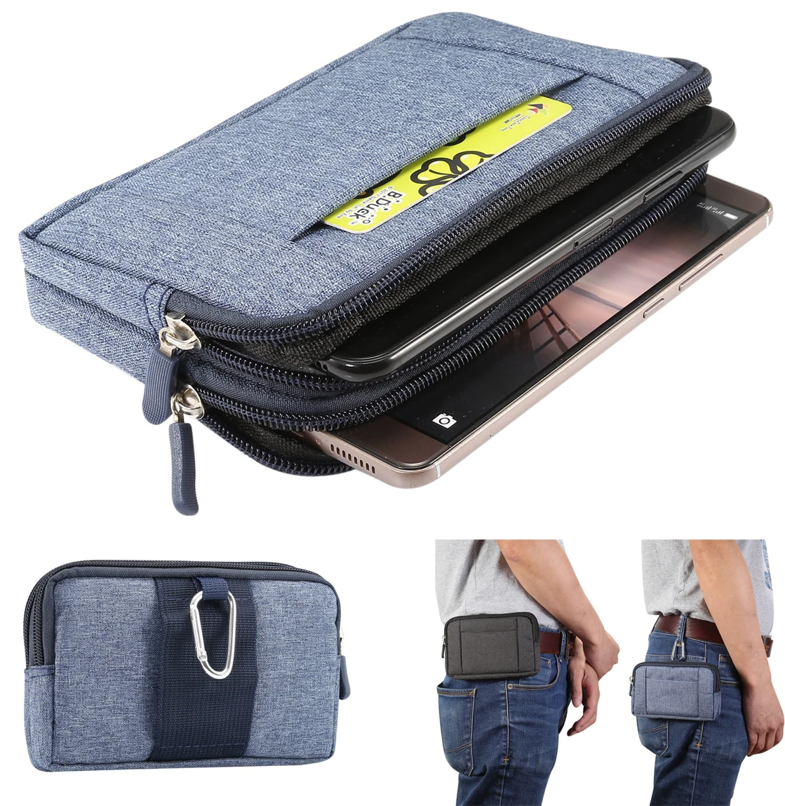 Casual Phone Case Cover Belt Clip Holster Nylon Zipper Men Waist Bag Outdoor Gear Running Sport Fanny Pack Wallet Bag Universal
Casual Phone Case Cover Belt Clip Holster Nylon Zipper Men Waist Bag Outdoor Gear Running Sport Fanny Pack Wallet Bag Universal