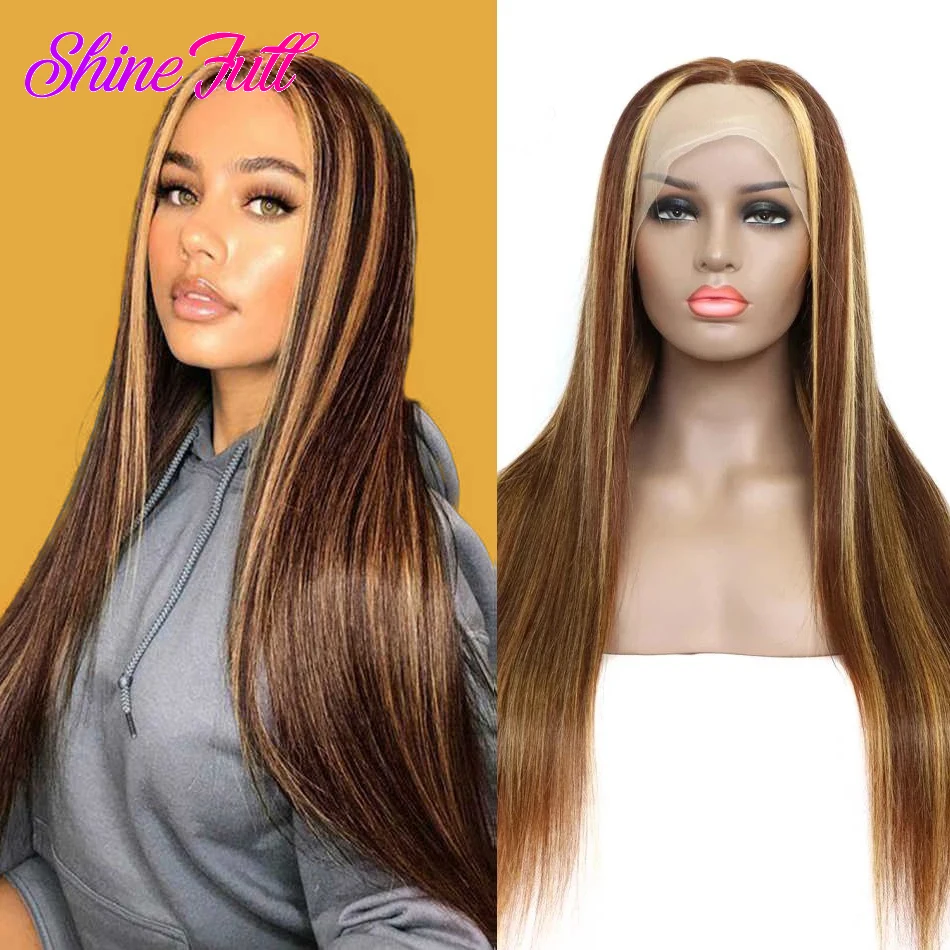 ShineFull Hair Brazilian Straight #4/27 Highlight Colored Human Hair Wigs Ombre 13x4 Lace Frontal Wig HD Transparent Lace Wig
ShineFull Hair Brazilian Straight #4/27 Highlight Colored Human Hair Wigs Ombre 13x4 Lace Frontal Wig HD Transparent Lace Wig