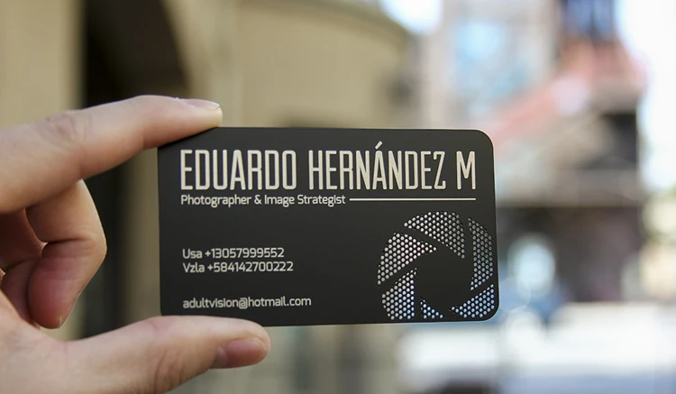 Custom Printing Hollow Out Color Filling Electroplated Brushed Black Business Metal Card
Custom Printing Hollow Out Color Filling Electroplated Brushed Black Business Metal Card