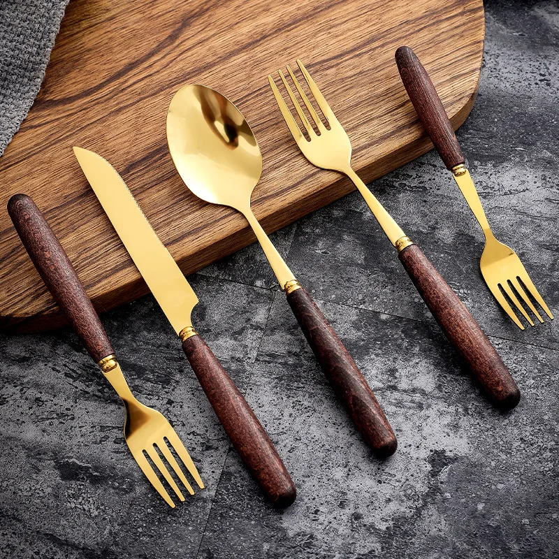 Creative Wooden Handle Tableware Stainless Steel Western Steak Knife Fruit Fork Coffee Spoon Dinnerware Kitchen Cutlery Utensils
Creative Wooden Handle Tableware Stainless Steel Western Steak Knife Fruit Fork Coffee Spoon Dinnerware Kitchen Cutlery Utensils