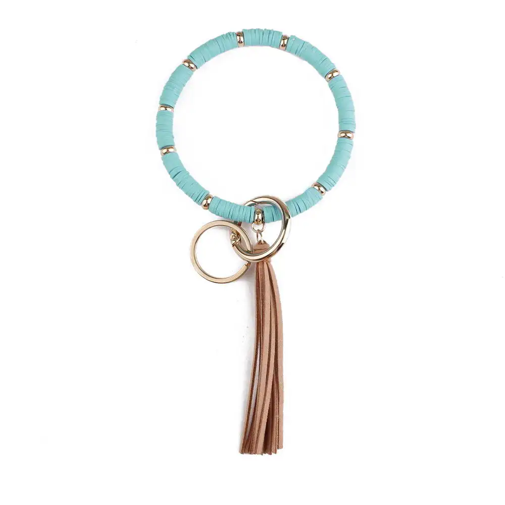 ZWPON Boho Heishi Polymer Clay Disc Beads Circle Keychain Velvet Tassel Wristlet Bracelets for Women Surf Jewelry Wholesale
ZWPON Boho Heishi Polymer Clay Disc Beads Circle Keychain Velvet Tassel Wristlet Bracelets for Women Surf Jewelry Wholesale