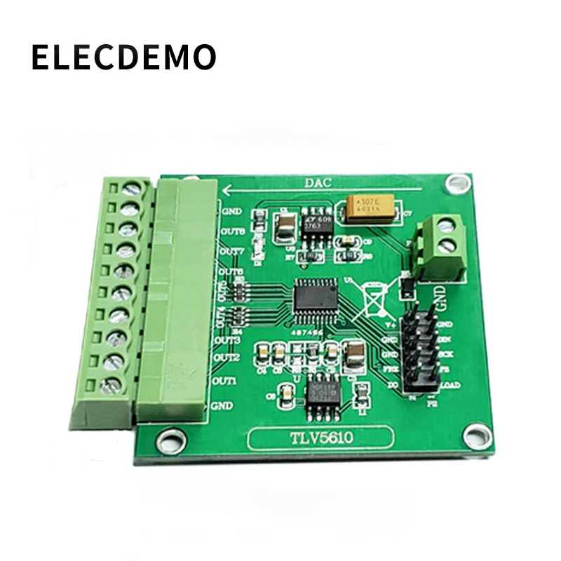 Модуль TLV5608 Octal Serial модуль DAC TLV5610/TLV5608/TLV5629 цифро-аналоговое преобразование с программой
Модуль TLV5608 Octal Serial модуль DAC TLV5610/TLV5608/TLV5629 цифро-аналоговое преобразование с программой